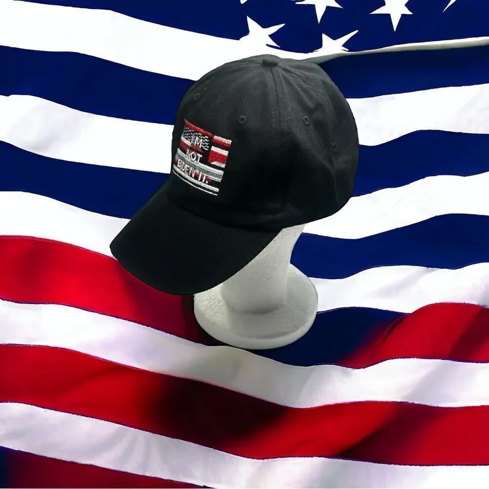 I’M NOT BIDEN IT. l USA Statement Hat, Cap l Soft Cotton l Slide Closure l New